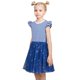 thumbnail image 2 of Vestido para Niña Azul Marino a Rayas Estrella Dorada con Volantes de Tul Verano Casual 6 Años, 2 of 6