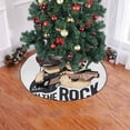 thumbnail image 2 of FMSHPON Pug Dog Guitar Xmas Christmas Tree Skirt Stand Mat for Holiday Party Decoration Indoor Outdoor 36 inches, 2 of 3