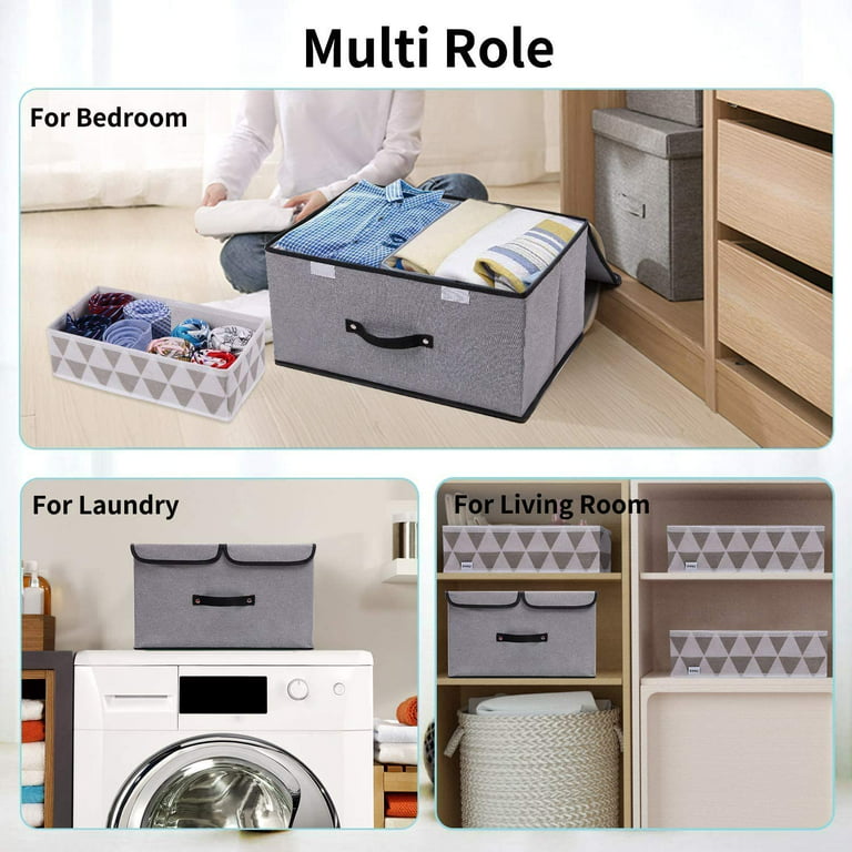 Multi Compartment Storage Box Organizer Fabric Wardrobe Folding