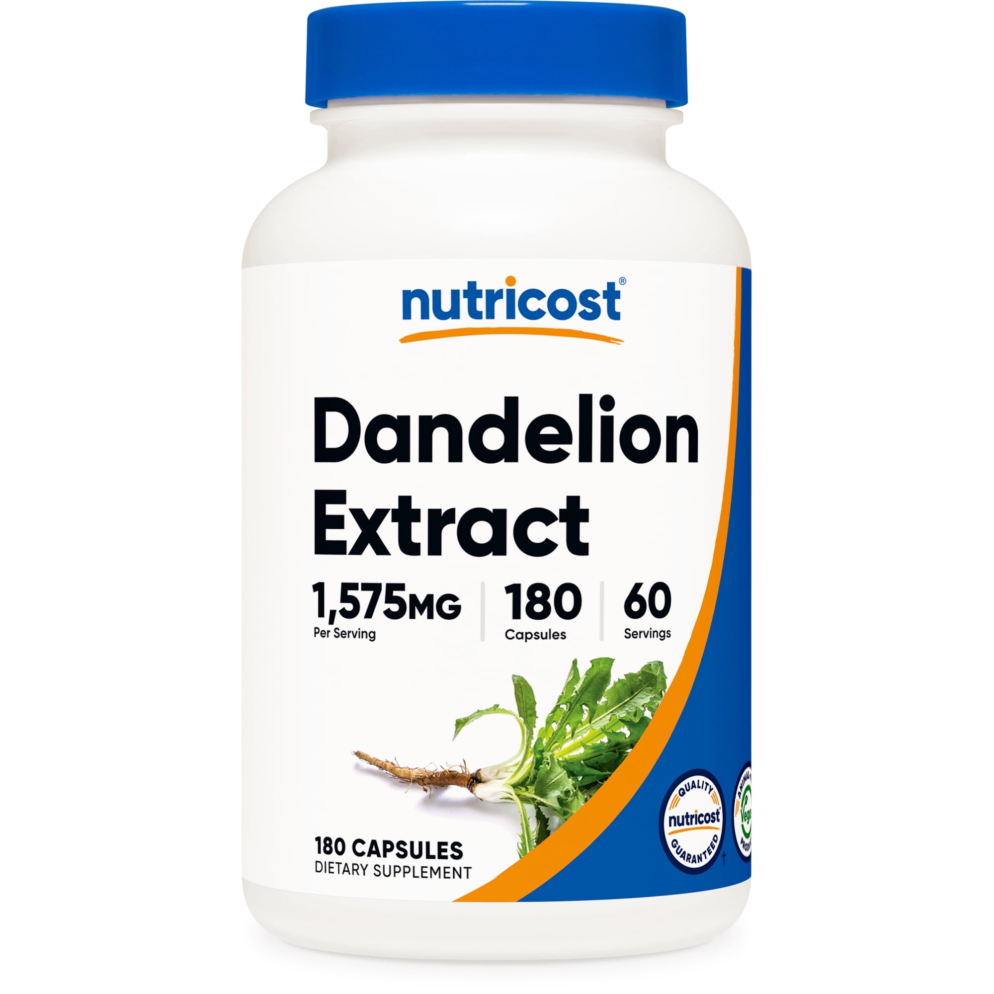 Nutricost Dandelion Extract Capsules 525mg (180 Capsules) - Non-GMO, Gluten Free Supplement