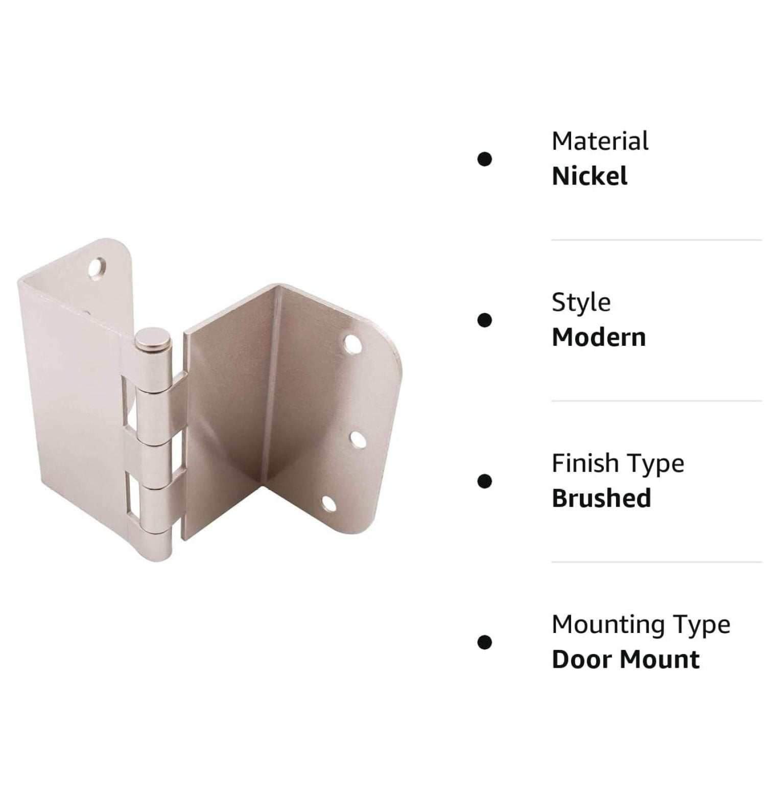 BULYAXIA 3.5 inch Swing Clear Offset Door Hinge, 3-Pack (58 inch , Brushed  ), T2895