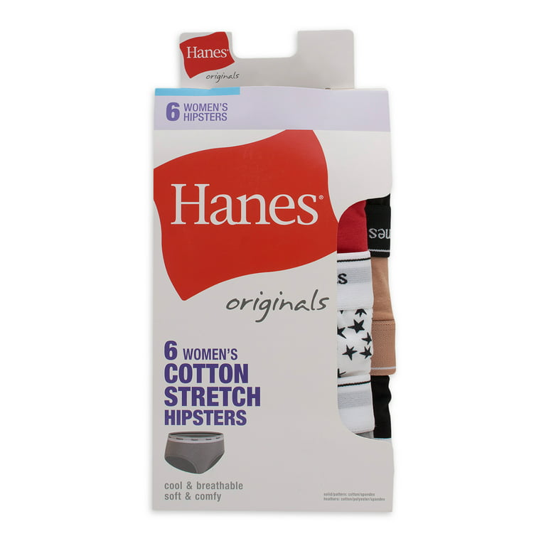 Hanes Originals Women's Hipster Underwear, Breathable Cotton