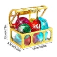 thumbnail image 2 of Treasure Chest Pool Toys for Kids Colorful Acrylic Diamond Gemstones Set with Pirate Treasure Box Swimming Pool Party Favors for Ages 3-10 Waterproof Safe Underwater Play,C, 2 of 3
