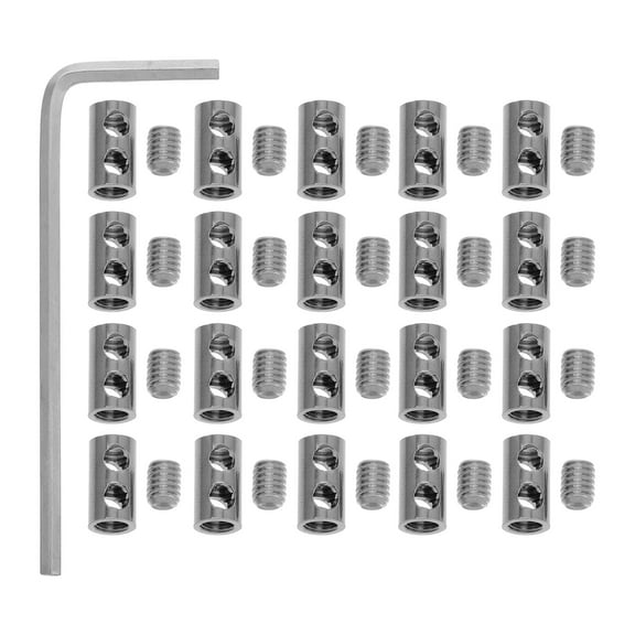 1 Set Steel Wire Clamps for Strong Secure Cable Connections in Silver for Home Use High Strength