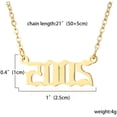 thumbnail image 2 of Collar con colgante de número de año de nacimiento, collar de acero inoxidable con número de oro y cumpleaños, joyería de cadena para mujer y niña Adepaton LRWJ198-19, 2 of 6