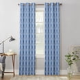 thumbnail image 3 of Mid-century Geometric Blue Curtains For Living Room Window Treatment For Bedroom Kitchen Curtains Custom Drape, 3 of 5
