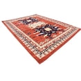 thumbnail image 5 of Unique Loom Taftan Collection Geometric Tribal Area Rug, 9 x 12 Feet, Terracotta/Ivory, 5 of 5