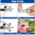 thumbnail image 2 of Pressure Washer Accessories, Dual Connector, 7 Pressure Washer Sprayer Nozzles with 1 Car Wash Mitt, 1/4In Quick Connect,1set * foam cannon soap for pressure washer,As Shown, 2 of 6