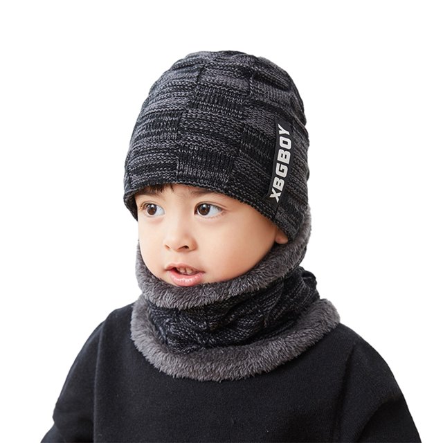 Sonducket 1 juego de pañuelos para el cuello, colores surtidos, polainas para el cuello, bufanda para cubrir la cara para niños adultos Sombreros Niño Negro-gris