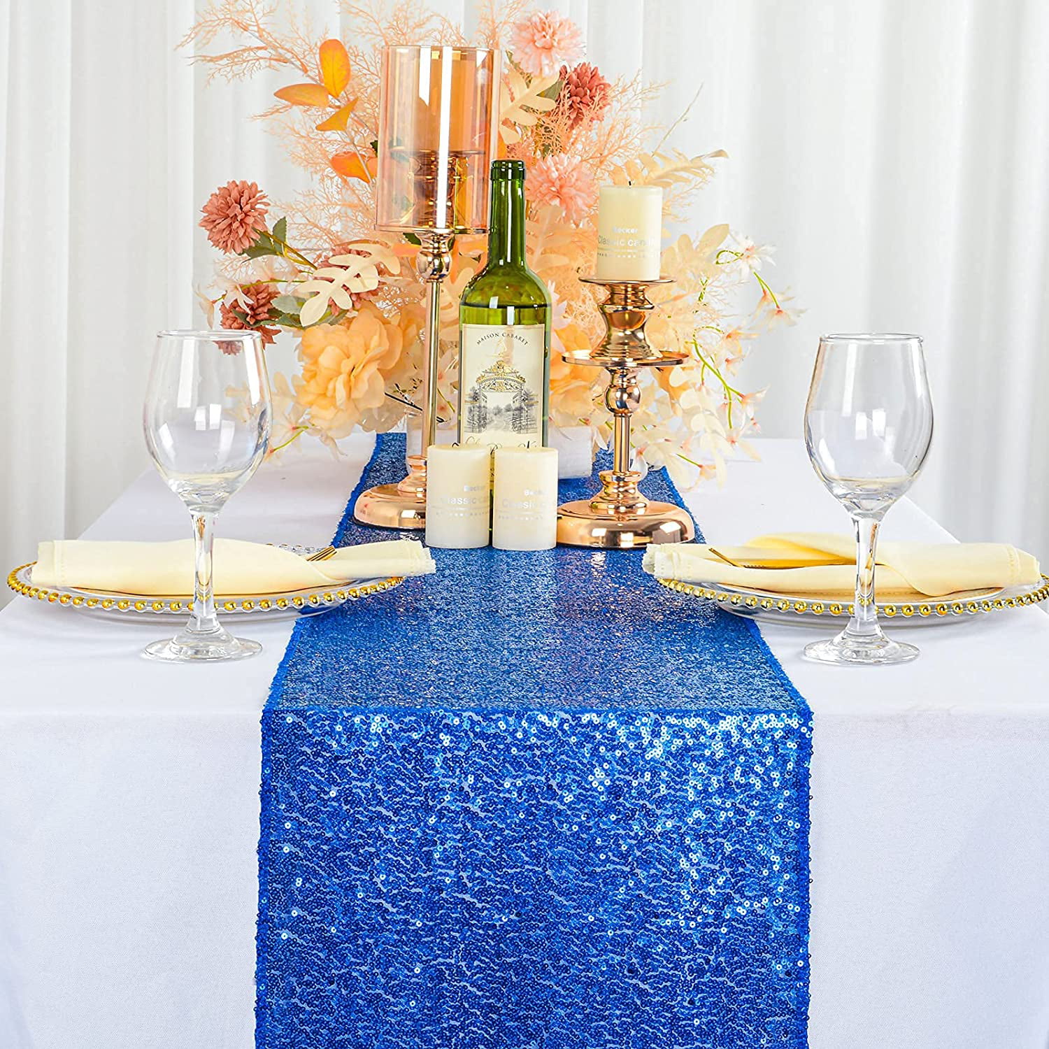 Glitter Sequin Tablecloth Round Table Cloth Cover Topper Wedding Banquet Party