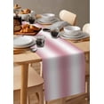 thumbnail image 6 of ERUNPONLY Pink White Ombre Table Runner - 48 Inch Long Romantic Minimalist Modern Art Cotton and Linen Blended Dress Scarves Farmhouse Table Runner for Kitchen Dining, Coffee Table, 13"x48", 6 of 8