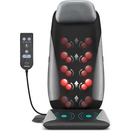 Nekteck Shiatsu Back Massager with Heat, Massage Chair Pad for Back, Waist, Thighs Pain Relief - used