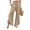 AM13_Light Brown, variant on Women Ruffle Palazzo Pants Summer Smocked Waist Wide Leg Pant Vacation Boho Flowy Dress Beach Pant wirh Pockets Ginger S