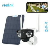 Reolink Duo Series Cam Panoramic Wireless Battery-Powered Camera with Smart Detection, Dual Lens, 180 Panorama, 2K+ 6MP Quad HD, 5GHz/2.4GHz WiFi, With White Solar Panel