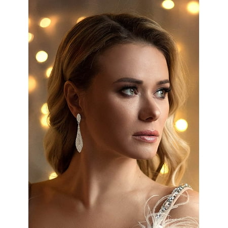 Crystal Chandelier Earrings For Women Brides Rhinestone Silver Black Dangle Wedding Prom Party Long Drop Dangling Costume Jewelry Canada Crystal Chandelier Earrings For Women, Black And Gold Crystal Chandelier Earrings Long