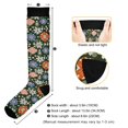 thumbnail image 3 of FORMRS Womens Knee High Socks Casual Long Thick Travel Daily Wear, 2 Pairs, Blue Geometric Flowers, 3 of 6