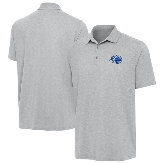 Men's Antigua Heather Gray Orlando Magic New Logo Par 3 Polo