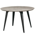 thumbnail image 6 of LeisureMod Ravenna Round Wood 47" Dining Table With Metal Legs in Sunbleached Grey, 6 of 7