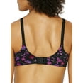 thumbnail image 3 of Maidenform® Comfort Devotion® Tailored Full Coverage T-Shirt Bra Floral Embroidery Print/Black 36B Women's, 3 of 4