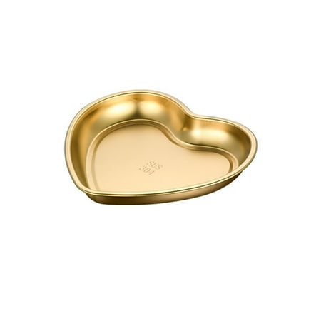 

Heart Shaped Dessert Salad Plates Serving Dishes Stainless Steel Dinner Plates