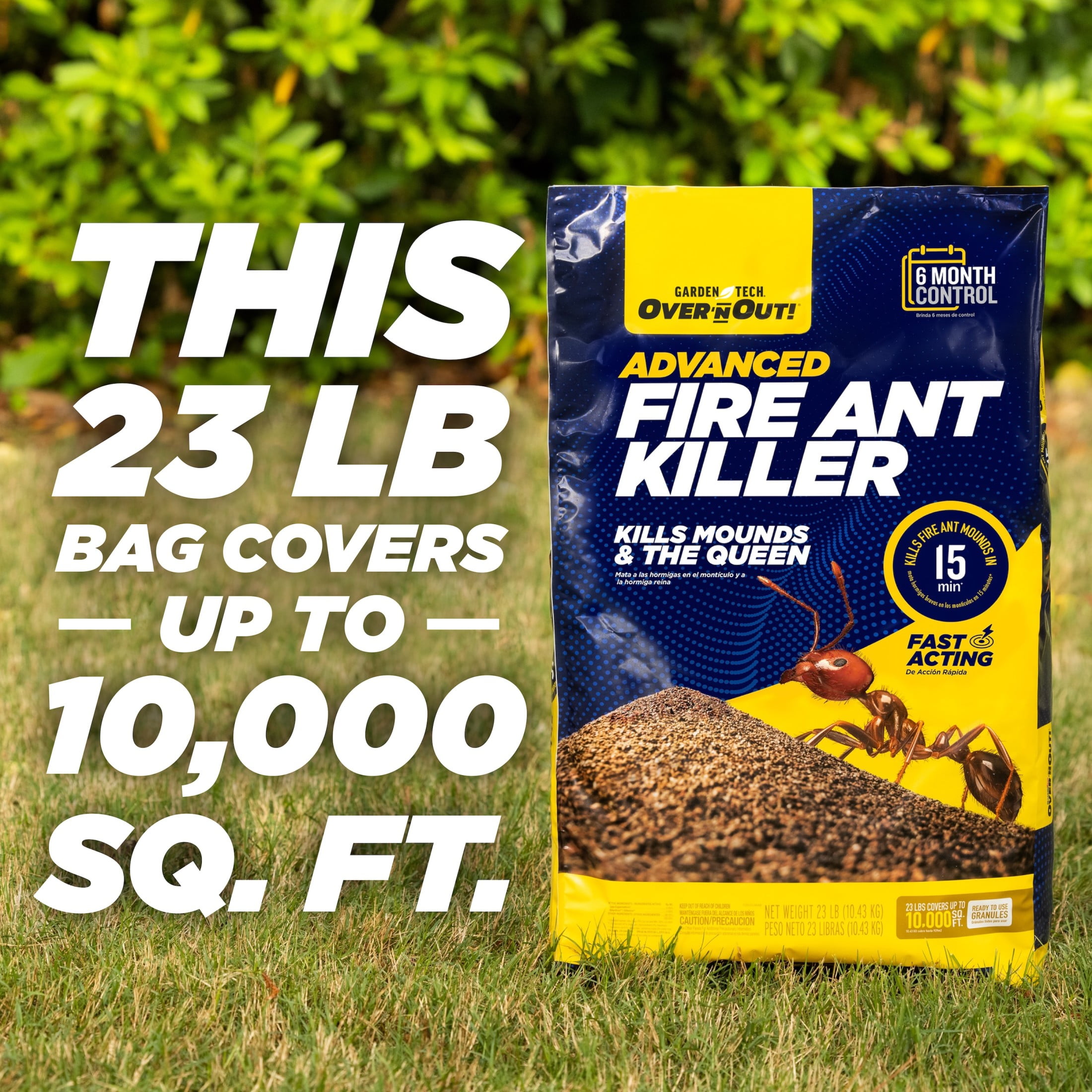 Over 'n Out Advanced 6 Month Control Fire Ant Killer Granules, 23 lb.