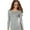 Gray, variant on Women's Scoop Neck Long Sleeve Ultrathin Modal Thermal Underwear Shirt / Top Apricot X-Large