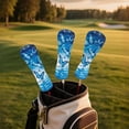 thumbnail image 2 of Uorisanigo Golf Club Head Cover 3PCS Set, Driver Headcovers, Fairway Woods Head Covers, Hybrids Headcover, Blue Butterfly Golf Club Covers with Soft Lining for Extra Clubs Protection, 2 of 7