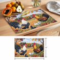 thumbnail image 6 of Yellow Retro Rooster Placemats Set of 4 Elegant Spring Floral Animals Place Mats Indoor Wipeable Table Mats Washable Cloth Dining Table Placemats for Kitchen Holiday Party Home Decor 13x19 Inch, 6 of 9