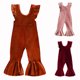 thumbnail image 4 of Pantalones Para Niños, Bebés, Niñas, Color Sólido, Volantes, Monos, Pantalones, Longitud Acampanada, Rosa Odeerbi LM103-11233, 4 of 4