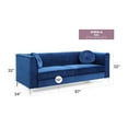 thumbnail image 2 of Glory Furniture Delray Velvet Sofa in Navy Blue, 2 of 7