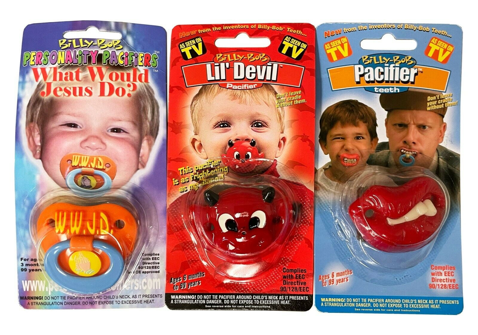 Billy Bob Vampire Halloween Baby Pacifier with Orthodontic Nipple 6 Months & Up! 