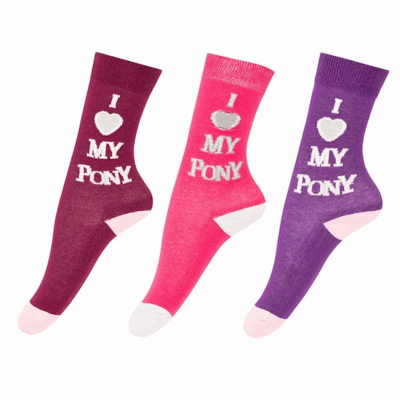 TuffRider Childs I Love My Pony Socks 3 Pack