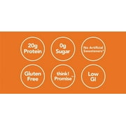 think! High Protein Bars, Creamy Peanut Butter, 2.1 oz Bar, 10 Count