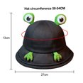 thumbnail image 2 of Lindo sombrero de pescador con forma de rana para niños, con circunferencia de la cabeza de 48 a 52 cm, protector solar de verano, 2 of 5