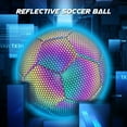 thumbnail image 4 of Graflsoa Ballon de Soccer Réfléchissant Phosphorescent, Design Hexagonal, Taille 5, Matériau PU, Expédition Dégonflée, Ballon Simple, 4 of 7