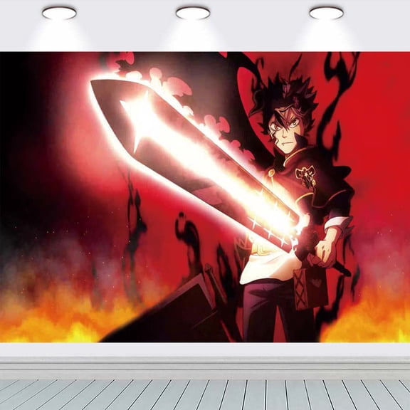Black Clover Taspestry Wall Decor school Background Backdrop Party Supplies Banner Poster Decor Decorations