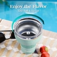 thumbnail image 3 of 16 oz Cocktail Tumbler with Lid and Straw - Stainless Steel Insulated Margarita Tumbler, 3 of 5