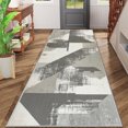 thumbnail image 2 of 2x6 FT Kitchen Runner Rugs Non Skid Washable, Faux Wool Rug Runners for Hallways Bathroom Carpet Runner, Soft Indoor Modern Floor Rug for Entryway Laundry Room, 2 of 11