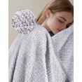 thumbnail image 5 of Blunique Reversible Knit Blanket, Buttery Soft Warm Plush Throw for Couch Sofa Bed, Lightweight Home Decor Gift, Gray, Twin 60"x80", 5 of 8