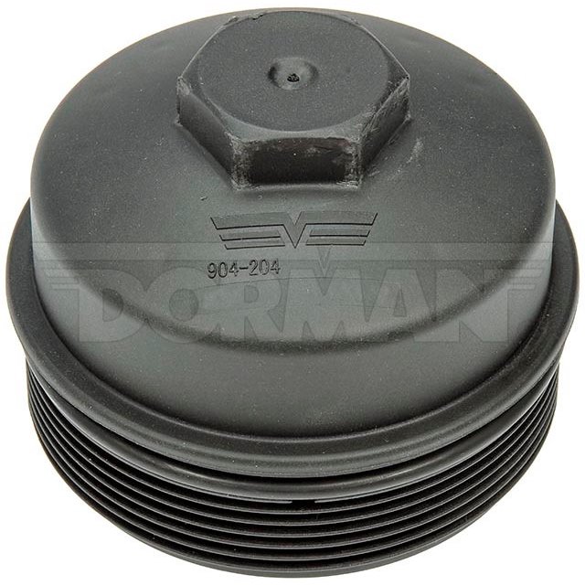 Dorman Fuel Filter Cap 904-204CD OE Solutions; OE Replacement; 4.13 Inch Diameter; 3.15 Inch Length; Black; Nylon; Carded; Frame Mounted
