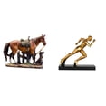 thumbnail image 1 of Elegante Escultura De Resina De Un Caballo Corredor. Figura De Arte Abstracto Moderno Para Decoración Del Hogar, La Oficina, La Sala De Estar, La Entrada O La Mesa. Ideal Para Amantes De Los, 1 of 8