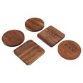 thumbnail image 4 of Posavasos de madera para bebidas, antideslizantes, con aislamiento térmico, juego de posavasos de madera de Acacia Natural para protección de mesa, decoración del hogar, 5 uds., 4 of 5