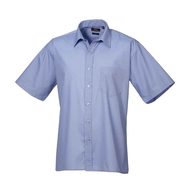 Premier Mens Poplin Short-Sleeved Shirt