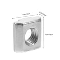 thumbnail image 2 of Silver Sliding T Slot Nut for Aluminum Extrusions 30Pcs Carbon Steel, 2 of 5