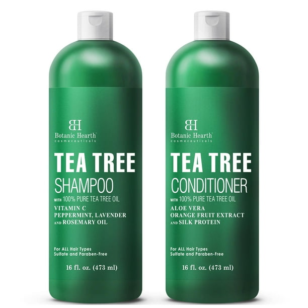 Botanic Hearth Tea Tree Shampoo and Conditioner Set for Itchy and Dry