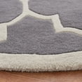 thumbnail image 3 of SAFAVIEH Chatham Gavin Geometric Wool Area Rug, Dark Gray/Ivory, 7' x 7' Round, 3 of 8