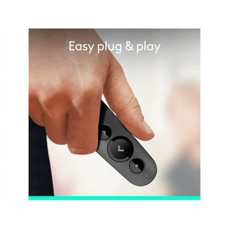 Logitech - R500s Presenter Bluetooth and USB Presentation Clicker - Graphite