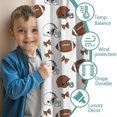 thumbnail image 3 of Kid Curtains,Football Helmet Brown Pattern Kid Insulated Curtains Set Of 2,Bedroom Essentials,Toddler Room Decor 52"x84", 3 of 5