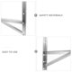 thumbnail image 3 of Luxshiny 2Ud Soporte Mural Plegable Para Aire Acondicionado Estructura Resistente Acero Inoxidable Plata, 3 of 8