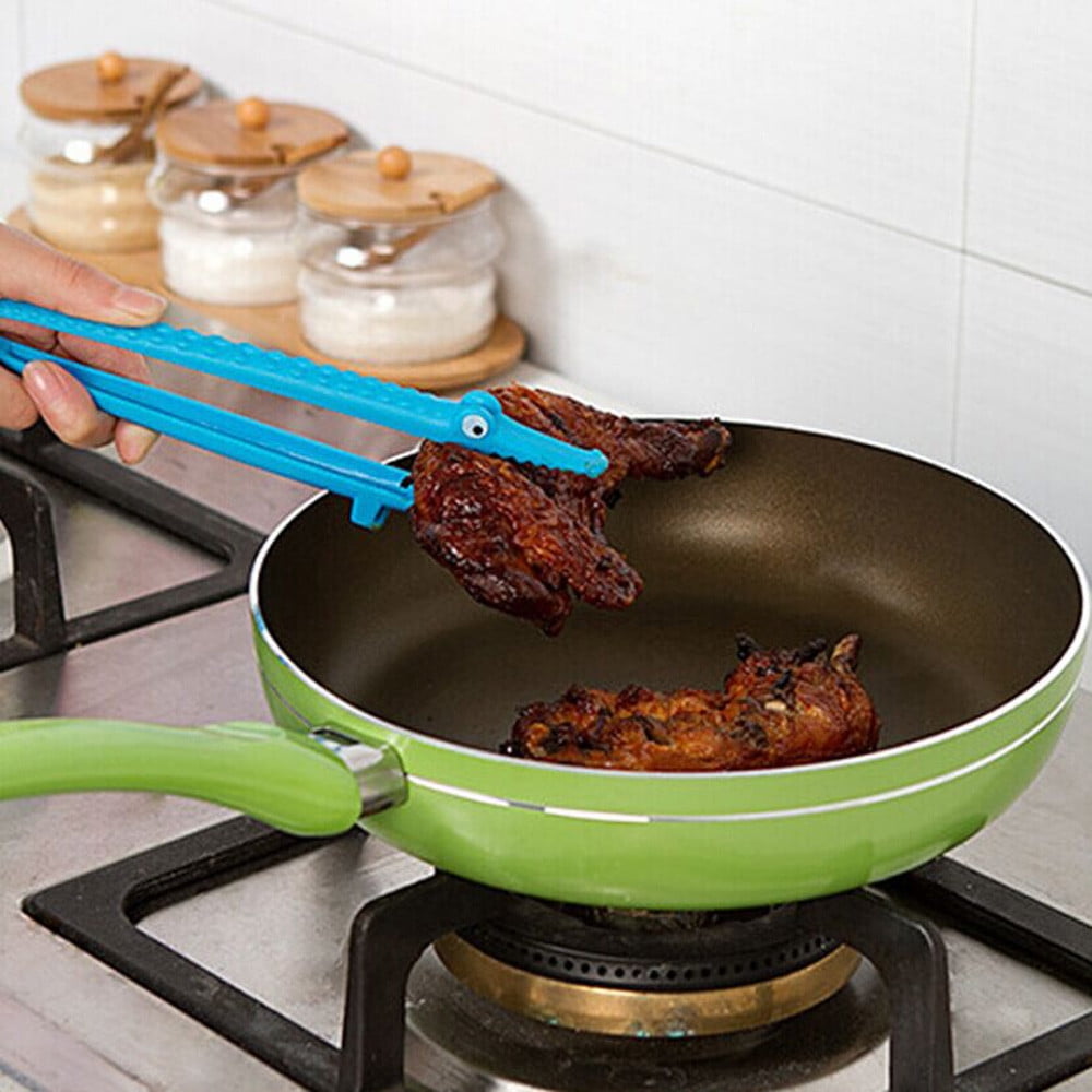 BBQ Salad Bacon Steak Bread Clip Clamp Silicone Cooking Kitchen Tool Food Tongs 